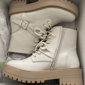 DV Paige chain laced combat booties